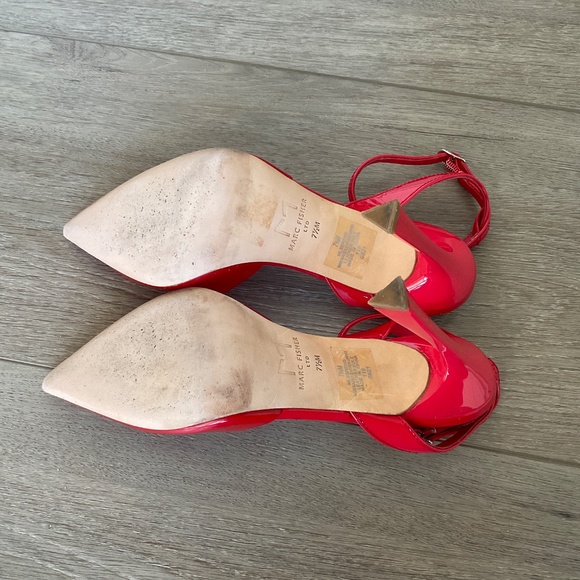 MARC FISHER LTD Serena Translucent Red Pump Size 7.5 Like New - Picture 7 of 12